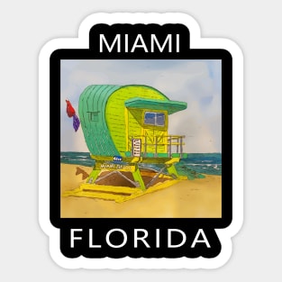 Miami Florida - Welshdesigns Sticker